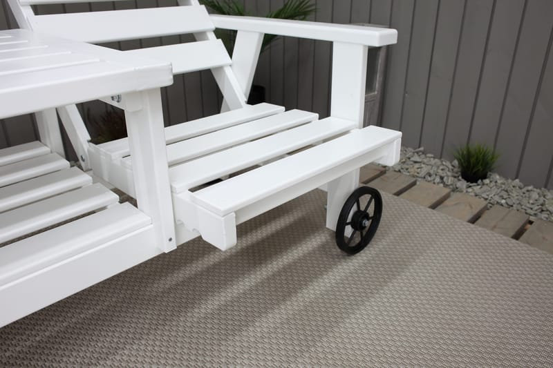Ulkopenkki KIngdom 177 cm - Valkoinen - Puutarhakalusteet - Ulkosohva & puutarhapenkki - Puutarhapenkki & ulkopenkki