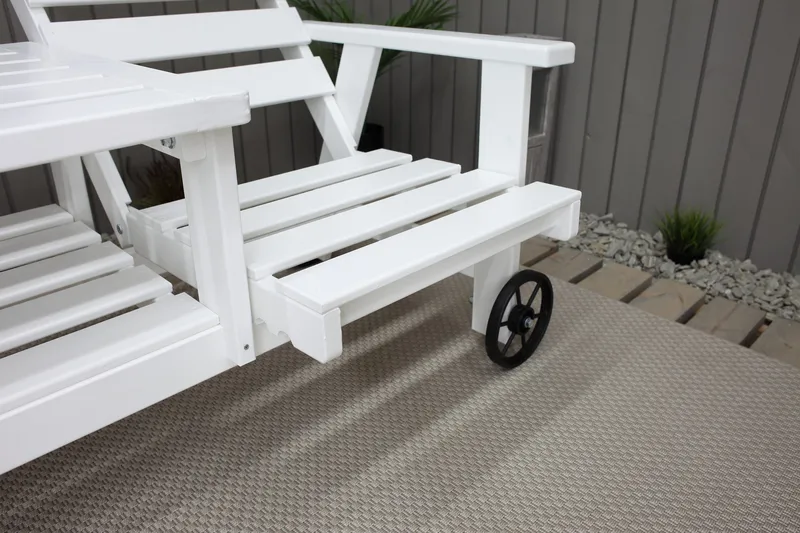 Ulkopenkki KIngdom 177 cm - Valkoinen - Puutarhakalusteet - Ulkosohva & puutarhapenkki - Puutarhapenkki & ulkopenkki