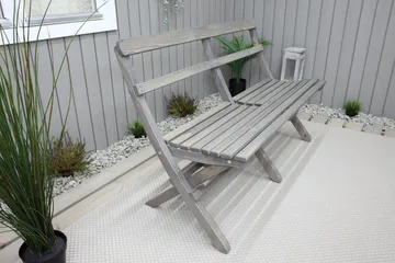 Ulkopenkki Larios 130 cm - Harmaa - Puutarhakalusteet - Ulkosohva & puutarhapenkki - Puutarhapenkki & ulkopenkki
