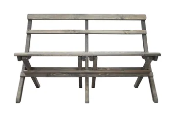 Ulkopenkki Larios 130 cm - Harmaa - Puutarhakalusteet - Ulkosohva & puutarhapenkki - Puutarhapenkki & ulkopenkki