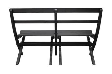 Ulkopenkki Larios 130 cm - Musta - Puutarhakalusteet - Ulkosohva & puutarhapenkki - Puutarhapenkki & ulkopenkki