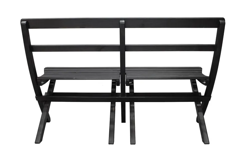 Ulkopenkki Larios 130 cm - Musta - Puutarhakalusteet - Ulkosohva & puutarhapenkki - Puutarhapenkki & ulkopenkki