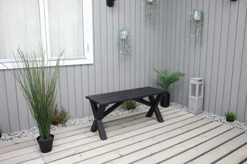 Ulkopenkki Lietinna 100 cm - Musta - Puutarhakalusteet - Ulkosohva & puutarhapenkki - Puutarhapenkki & ulkopenkki