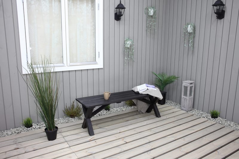 Ulkopenkki Lietinna 140 cm - Musta - Puutarhakalusteet - Ulkosohva & puutarhapenkki - Puutarhapenkki & ulkopenkki