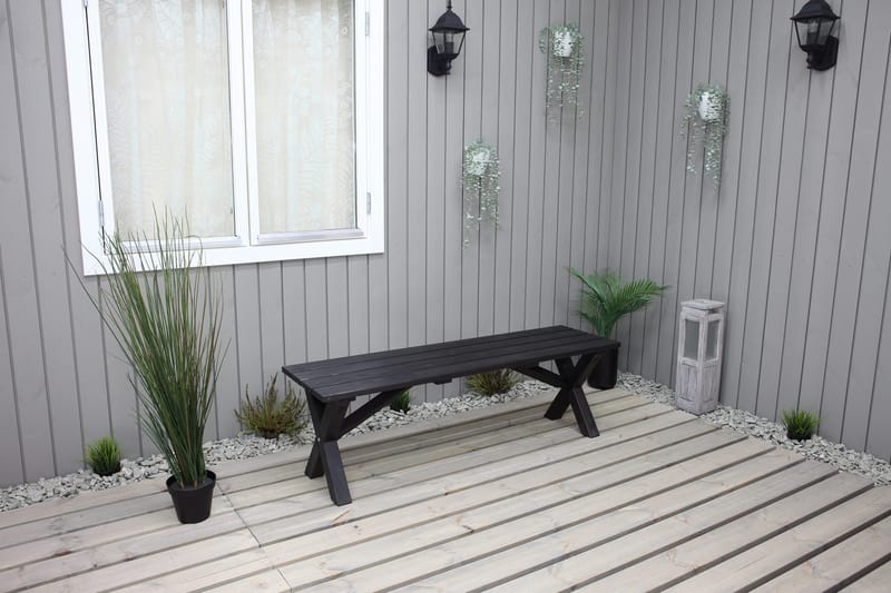 Ulkopenkki Lietinna 140 cm - Musta - Puutarhakalusteet - Ulkosohva & puutarhapenkki - Puutarhapenkki & ulkopenkki