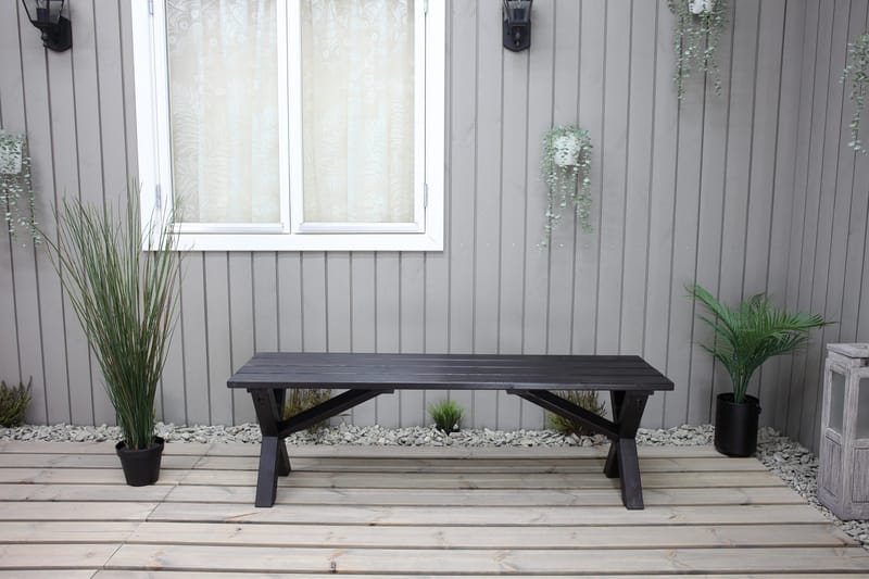 Ulkopenkki Lietinna 140 cm - Musta - Puutarhakalusteet - Ulkosohva & puutarhapenkki - Puutarhapenkki & ulkopenkki