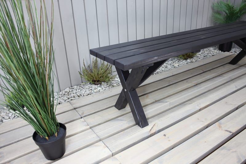 Ulkopenkki Lietinna 180 cm - Musta - Puutarhakalusteet - Ulkosohva & puutarhapenkki - Puutarhapenkki & ulkopenkki