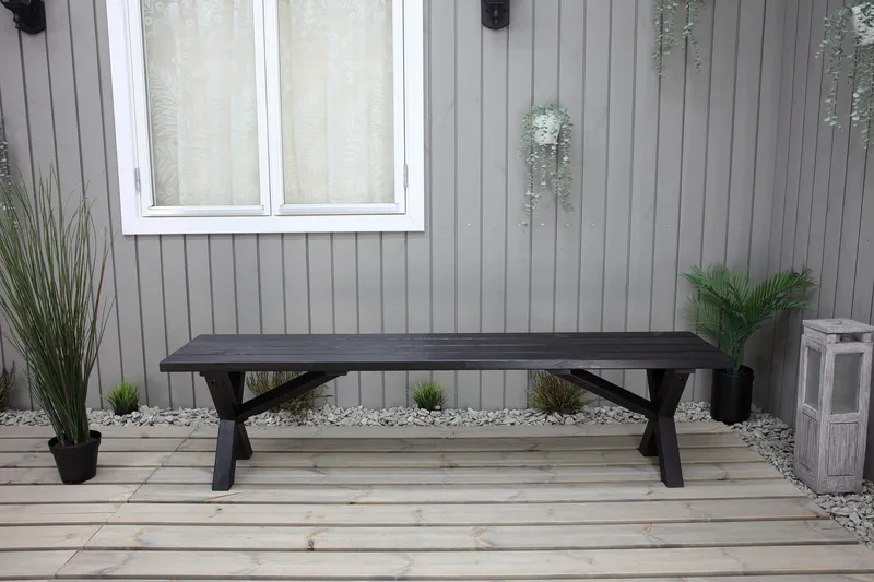 Ulkopenkki Lietinna 180 cm - Musta - Puutarhakalusteet - Ulkosohva & puutarhapenkki - Puutarhapenkki & ulkopenkki