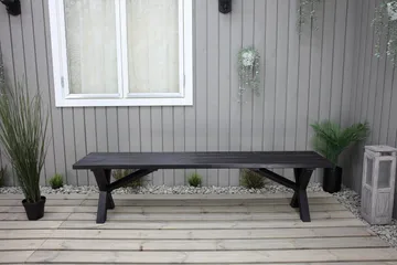 Ulkopenkki Lietinna 180 cm - Musta - Puutarhakalusteet - Ulkosohva & puutarhapenkki - Puutarhapenkki & ulkopenkki
