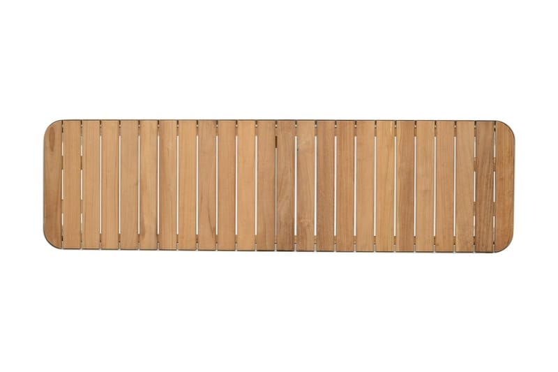 Ulkopenkki Portals 143 cm - Valkoinen/Puu - Puutarhakalusteet - Ulkosohva & puutarhapenkki - Puutarhapenkki & ulkopenkki