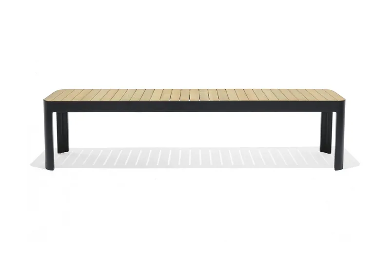 Ulkopenkki Portals 182 cm, Musta/Puu