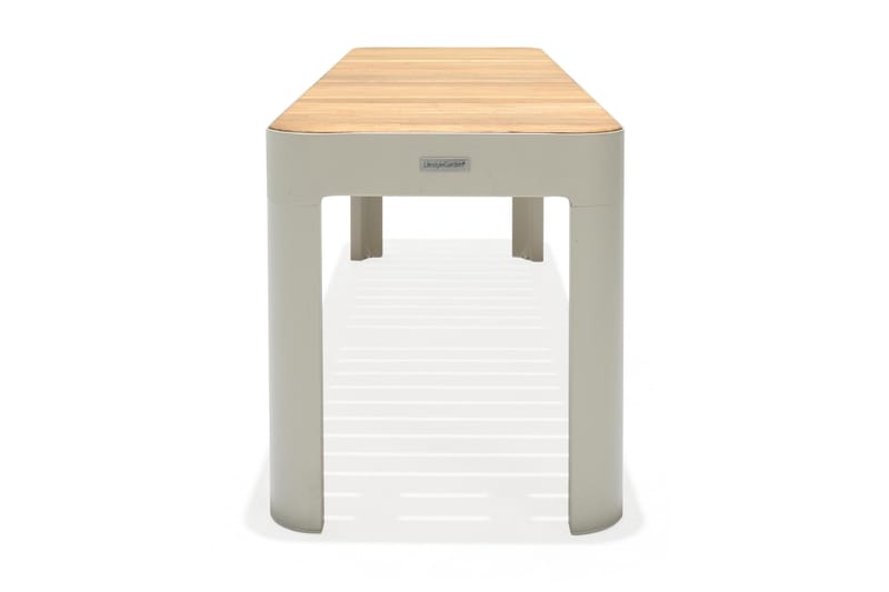 Ulkopenkki Portals 143 cm - Valkoinen/Puu - Puutarhakalusteet - Ulkosohva & puutarhapenkki - Puutarhapenkki & ulkopenkki