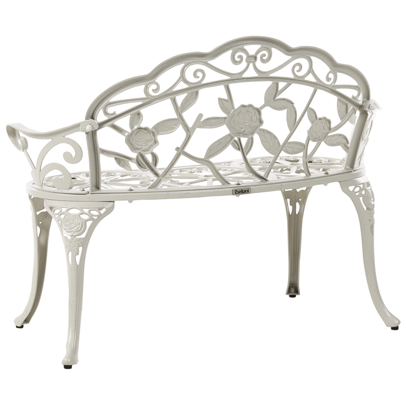 Puutarhapenkki Piura 88 cm Alumiini - Valkoinen - Puutarhakalusteet - Ulkosohva & puutarhapenkki - Puutarhapenkki & ulkopenkki