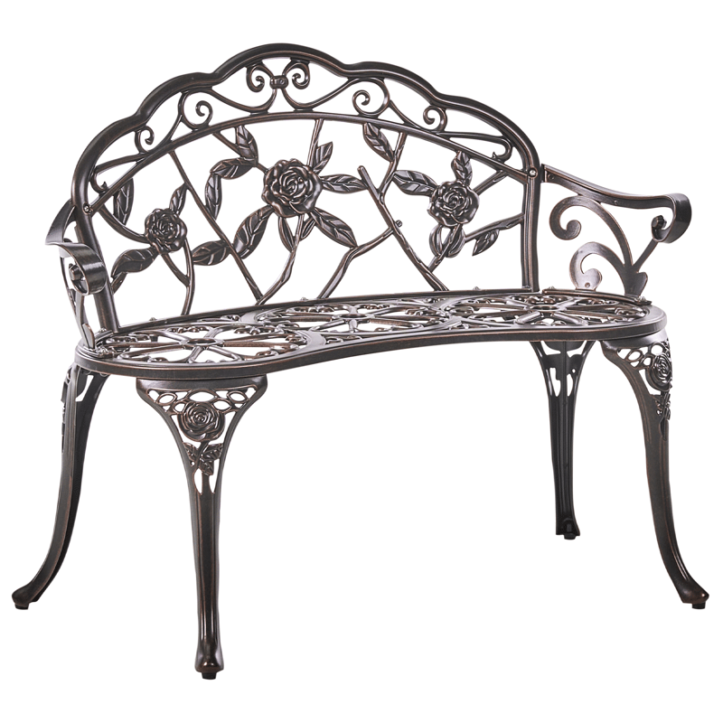 Puutarhapenkki Piura 88 cm Alumiini - Ruskea - Puutarhakalusteet - Ulkosohva & puutarhapenkki - Puutarhapenkki & ulkopenkki