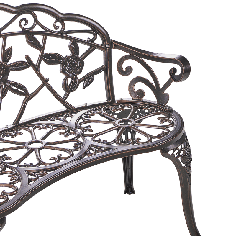 Puutarhapenkki Piura 88 cm Alumiini - Ruskea - Puutarhakalusteet - Ulkosohva & puutarhapenkki - Puutarhapenkki & ulkopenkki