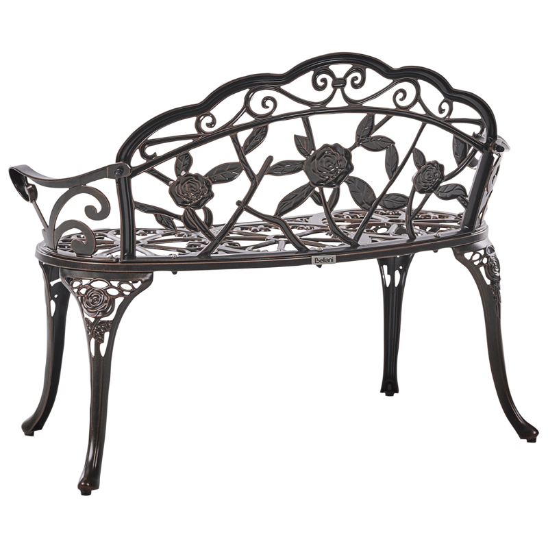 Puutarhapenkki Piura 88 cm Alumiini - Ruskea - Puutarhakalusteet - Ulkosohva & puutarhapenkki - Puutarhapenkki & ulkopenkki