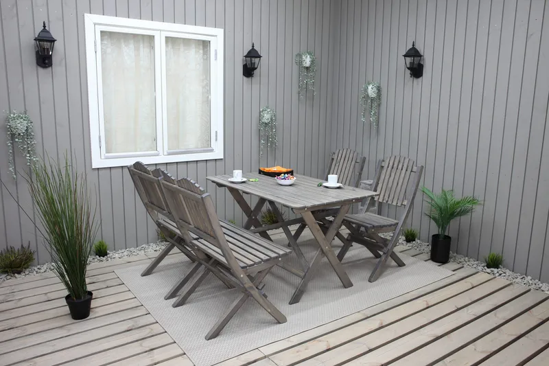 Sohva Delpino - Harmaa - Puutarhakalusteet - Ulkosohva & puutarhapenkki - Puutarhasohva