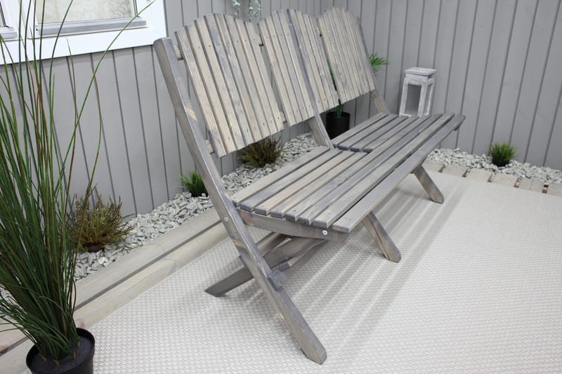 Sohva Delpino - Harmaa - Puutarhakalusteet - Ulkosohva & puutarhapenkki - Puutarhasohva