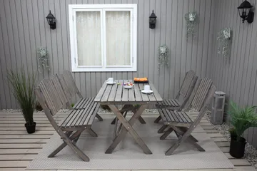 Sohva Delpino - Harmaa - Puutarhakalusteet - Terassiryhmät - Terassisohvat