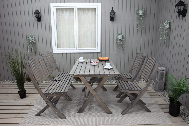 Sohva Delpino - Harmaa - Puutarhakalusteet - Ulkosohva & puutarhapenkki - Puutarhasohva