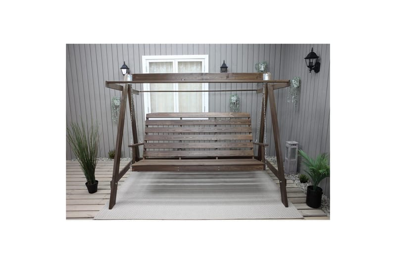 riippumatto Pelle kiitoksella - Ruskea & beige - Puutarhakalusteet - Ulkosohva & puutarhapenkki - Pihakeinu & puutarhakeinu