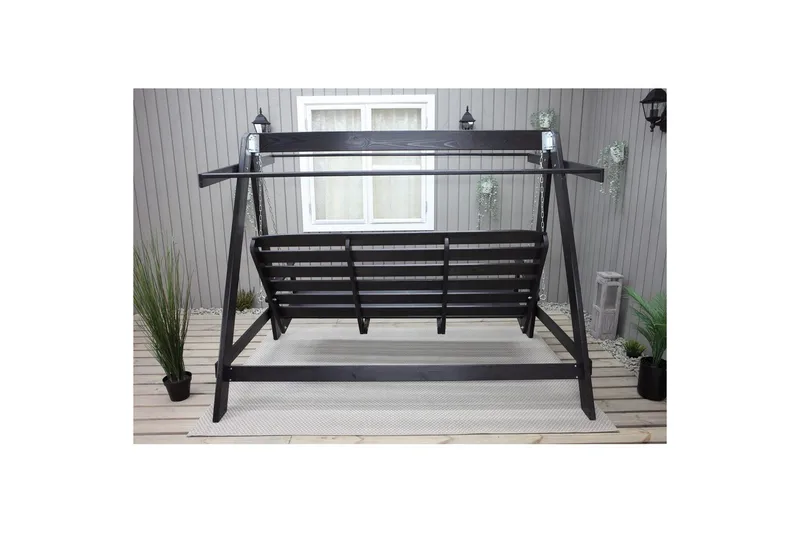 riippumatto Pelle kiitoksella Kahvi - Kahvi musta & musta - Puutarhakalusteet - Ulkosohva & puutarhapenkki - Pihakeinu & puutarhakeinu