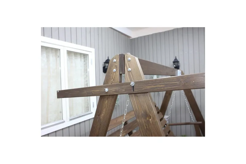 riippumatto Pelle kiitoksella - Ruskea & beige - Puutarhakalusteet - Ulkosohva & puutarhapenkki - Pihakeinu & puutarhakeinu