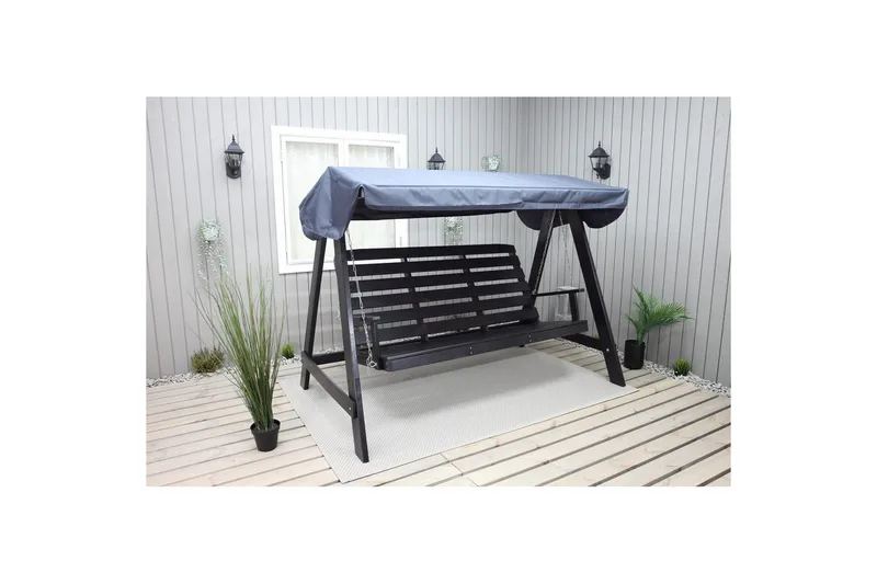 riippumatto Pelle kiitoksella Kahvi - Kahvi musta & musta - Puutarhakalusteet - Ulkosohva & puutarhapenkki - Pihakeinu & puutarhakeinu