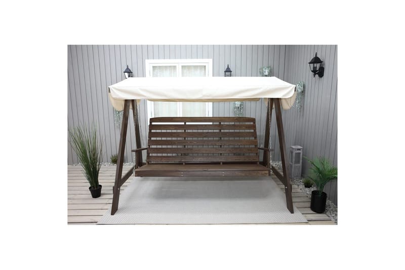 riippumatto Pelle kiitoksella - Ruskea & beige - Puutarhakalusteet - Ulkosohva & puutarhapenkki - Pihakeinu & puutarhakeinu