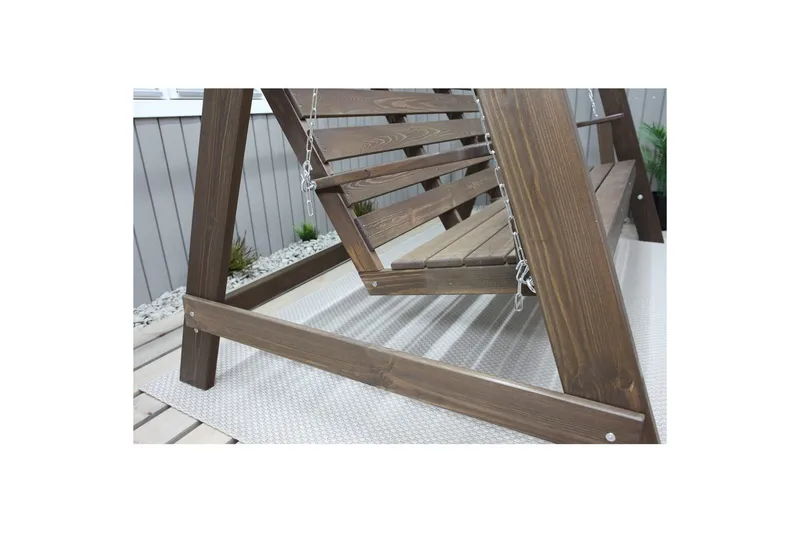 riippumatto Pelle kiitoksella - Ruskea & beige - Puutarhakalusteet - Ulkosohva & puutarhapenkki - Pihakeinu & puutarhakeinu