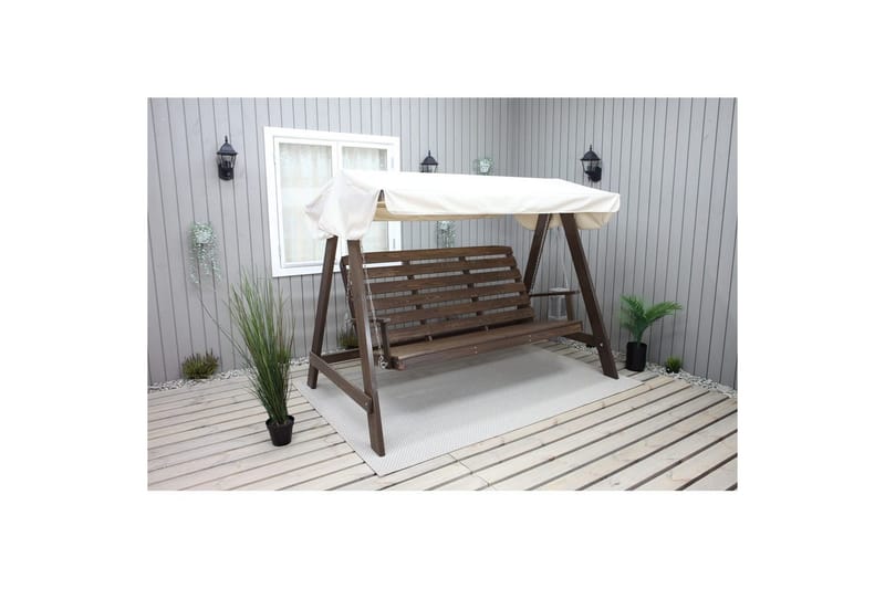 riippumatto Pelle kiitoksella - Ruskea & beige - Puutarhakalusteet - Ulkosohva & puutarhapenkki - Pihakeinu & puutarhakeinu