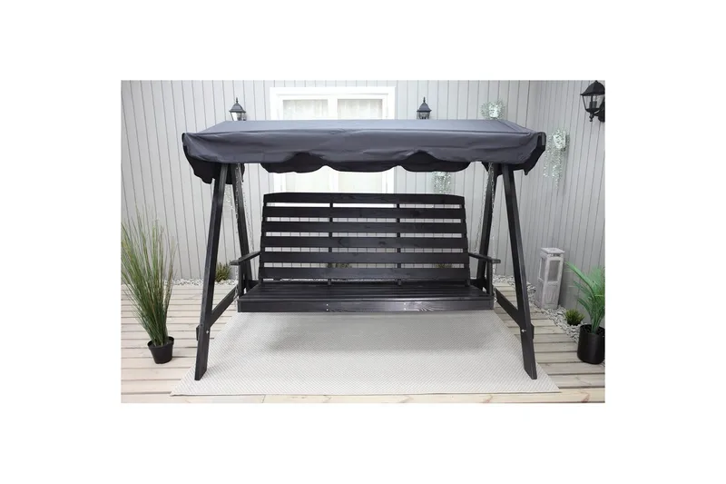 riippumatto Pelle kiitoksella Kahvi - Kahvi musta & musta - Puutarhakalusteet - Ulkosohva & puutarhapenkki - Pihakeinu & puutarhakeinu