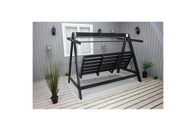 riippumatto Pelle kiitoksella Kahvi - Kahvi musta & musta - Puutarhakalusteet - Ulkosohva & puutarhapenkki - Pihakeinu & puutarhakeinu