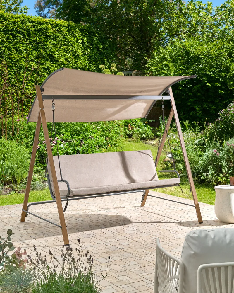 Riipputuoli ulos Bonagia Teräs - Beige/harmaa/ruskea - Puutarhakalusteet - Ulkosohva & puutarhapenkki - Pihakeinu & puutarhakeinu