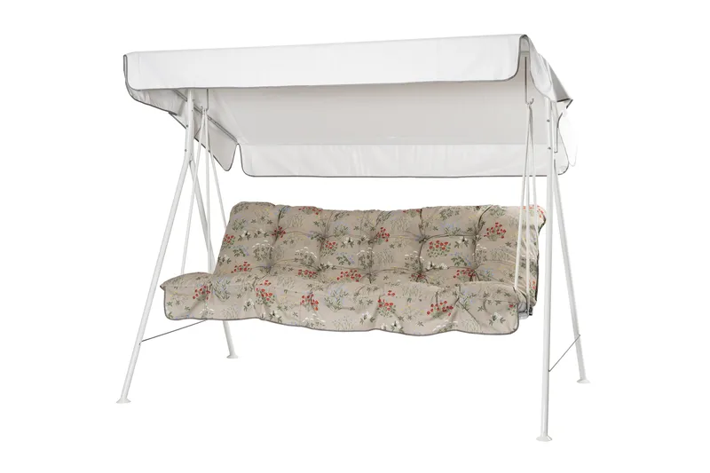 Riviera Täydellinen riippukeinu 190 cm, Valkoinen/Kukkakuvioinen