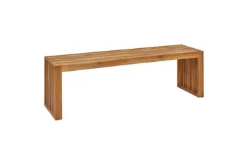 Set med 2 trädgårdsbänkar Beliani Sulzano Light wood - Puutarhakalusteet - Ulkosohva & puutarhapenkki - Puutarhapenkki & ulkopenkki