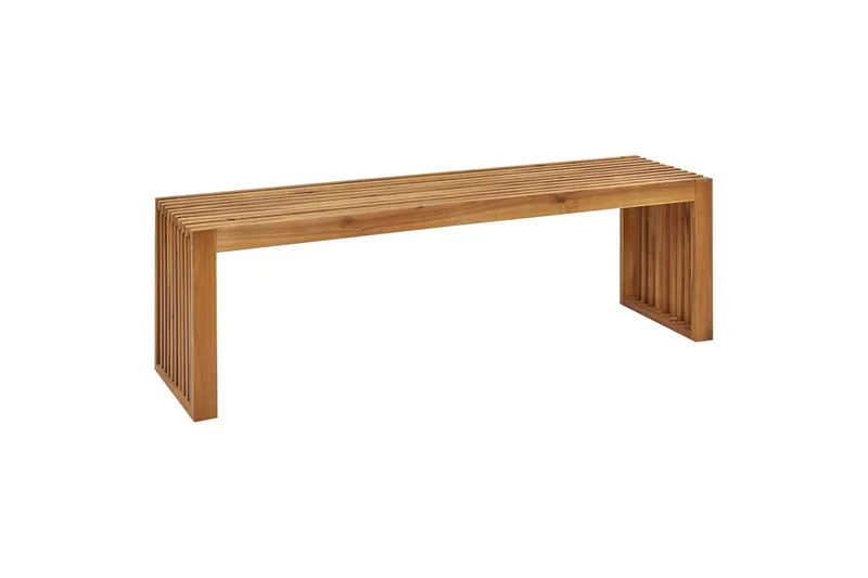 Set med 2 trädgårdsbänkar Beliani Sulzano Light wood - Puutarhakalusteet - Ulkosohva & puutarhapenkki - Puutarhapenkki & ulkopenkki