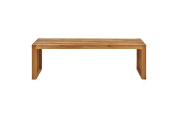 Set med 2 trädgårdsbänkar Beliani Sulzano Light wood - Puutarhakalusteet - Ulkosohva & puutarhapenkki - Puutarhapenkki & ulkopenkki