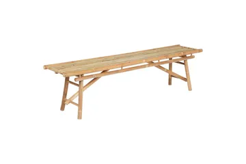 Set med 2 trädgårdsbänkar Beliani Tindari Light wood - Puutarhakalusteet - Ulkosohva & puutarhapenkki - Puutarhapenkki & ulkopenkki