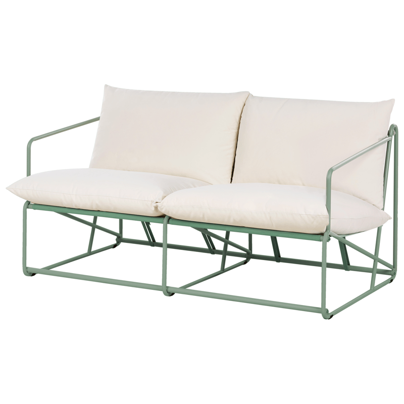 Sohva ulos 2-istuttava Ponte - Vihreä/Beige - Puutarhakalusteet - Parveke - Parvekekalusteet - Parvekesohva