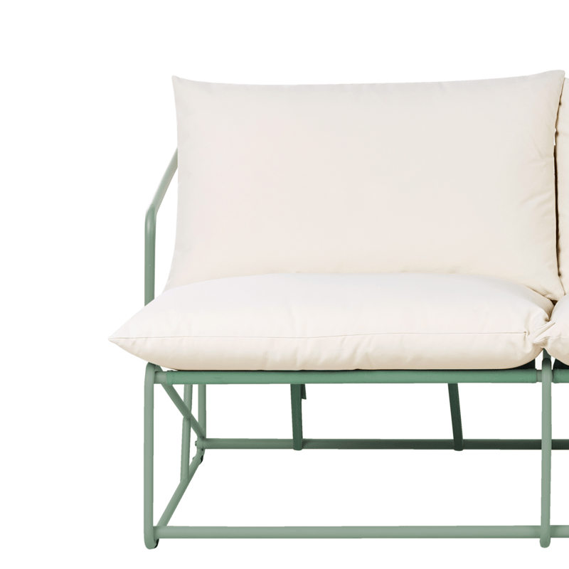 Sohva ulos 2-istuttava Ponte - Vihreä/Beige - Puutarhakalusteet - Parveke - Parvekekalusteet - Parvekesohva