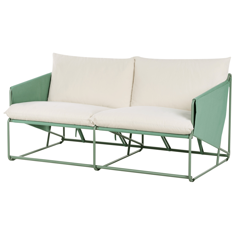 Sohva ulos 2-istuttava Ponte - Vihreä/Beige - Puutarhakalusteet - Parveke - Parvekekalusteet - Parvekesohva