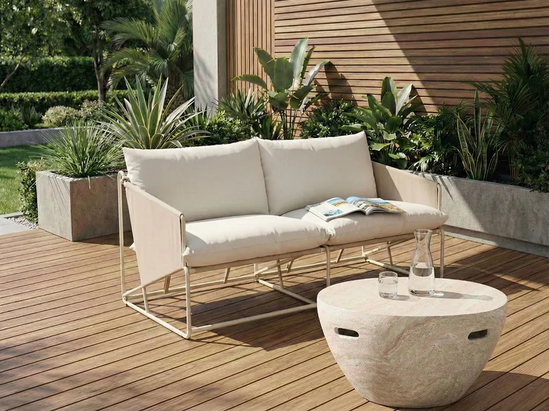 Sohva ulos 2-istuttava Ponte - Taupe/Beige - Puutarhakalusteet - Parveke - Parvekekalusteet - Parvekesohva