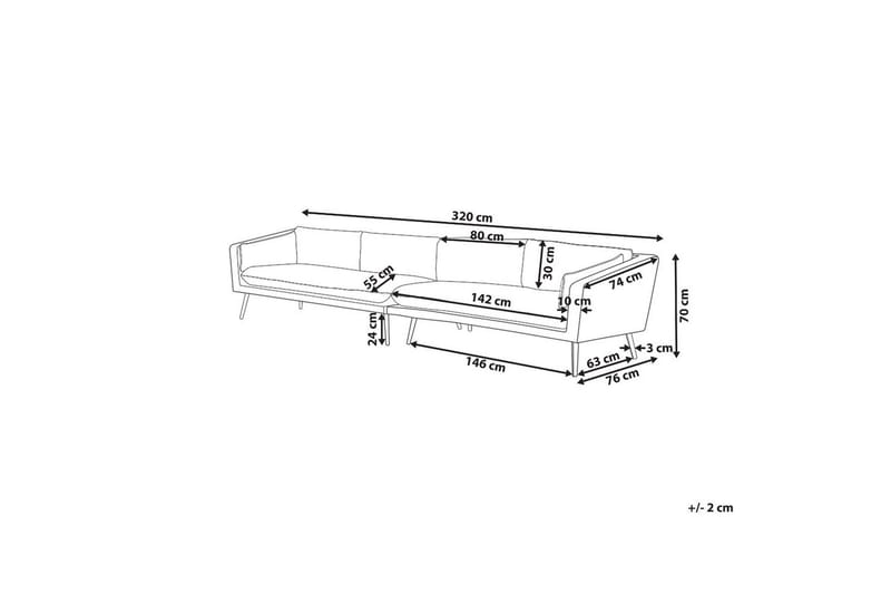 Stor soffa Beliani Loretello Beige/grå Beige||Grey - Puutarhakalusteet - Ulkosohva & puutarhapenkki - Puutarhasohva