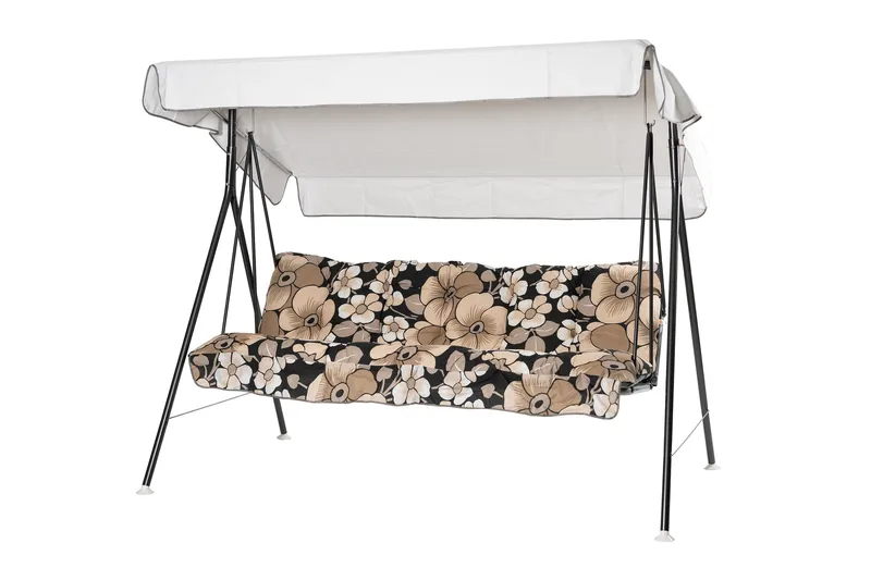 Teneriffa Täydellinen riippukeinu 190 cm, Harmaa/Kukkakuvioinen