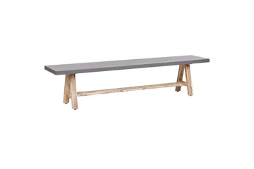 Trädgårdsbänk Beliani Tonnare Grey||Light wood - Puutarhakalusteet - Ulkosohva & puutarhapenkki - Puutarhapenkki & ulkopenkki