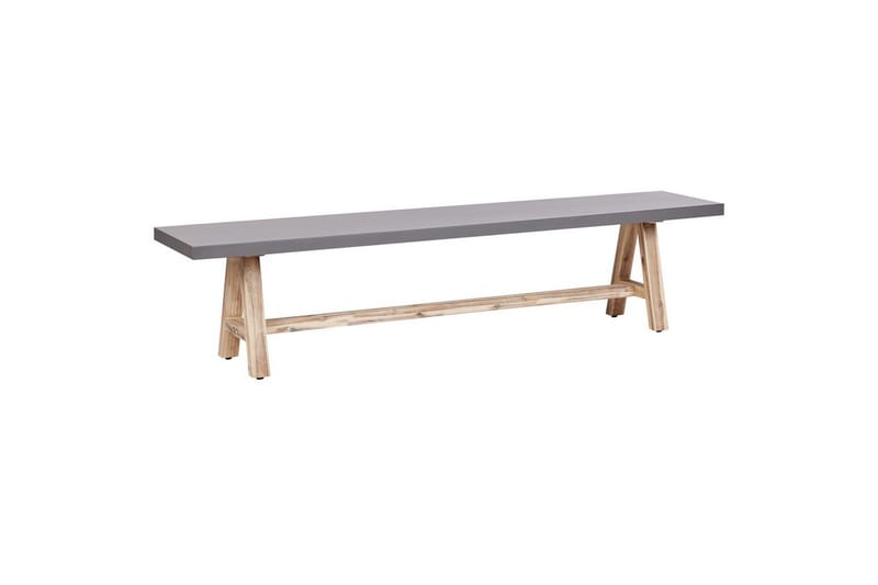 Trädgårdsbänk Beliani Tonnare Grey||Light wood - Puutarhakalusteet - Ulkosohva & puutarhapenkki - Puutarhapenkki & ulkopenkki