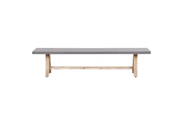 Trädgårdsbänk Beliani Tonnare Grey||Light wood - Puutarhakalusteet - Ulkosohva & puutarhapenkki - Puutarhapenkki & ulkopenkki
