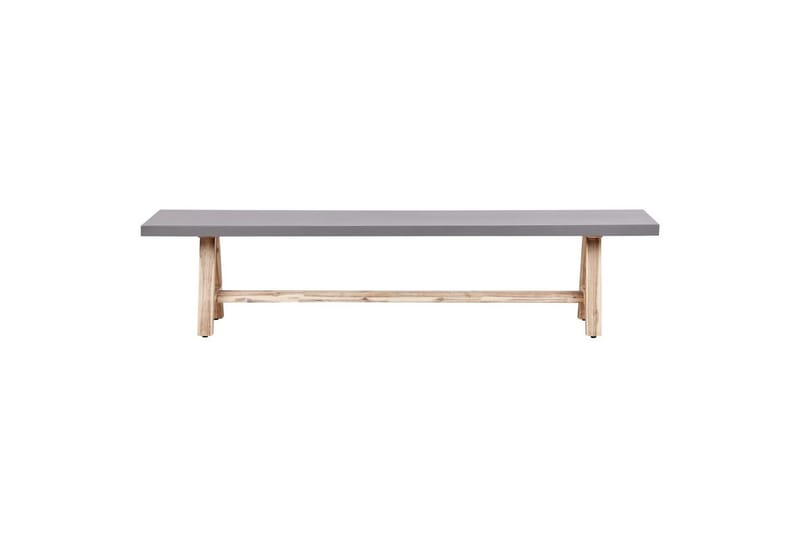Trädgårdsbänk Beliani Tonnare Grey||Light wood - Puutarhakalusteet - Ulkosohva & puutarhapenkki - Puutarhapenkki & ulkopenkki