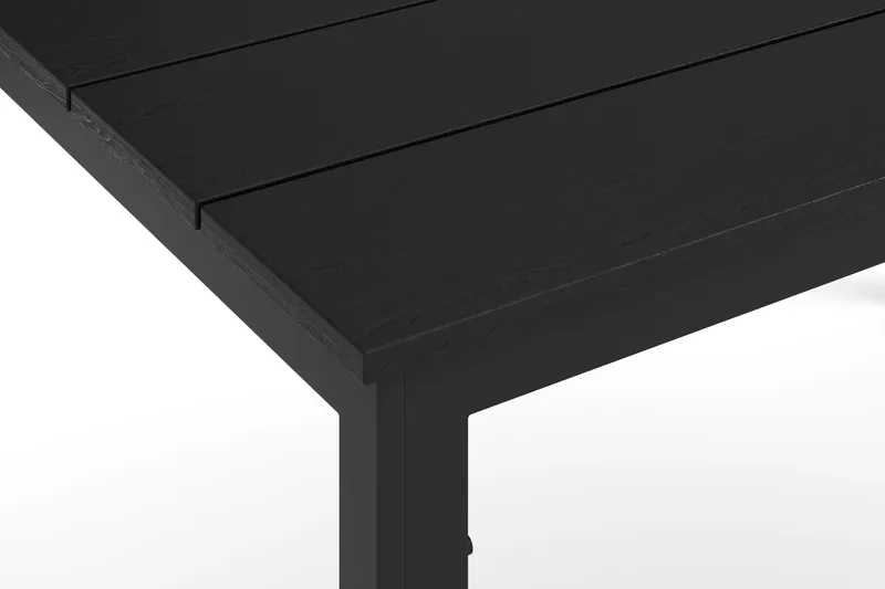 Tunis ulkoruokapöytä 140x90 cm, suorakulmainen - Musta/Musta - Puutarhakalusteet - Terassipöydät - Ruokapöytä terassille